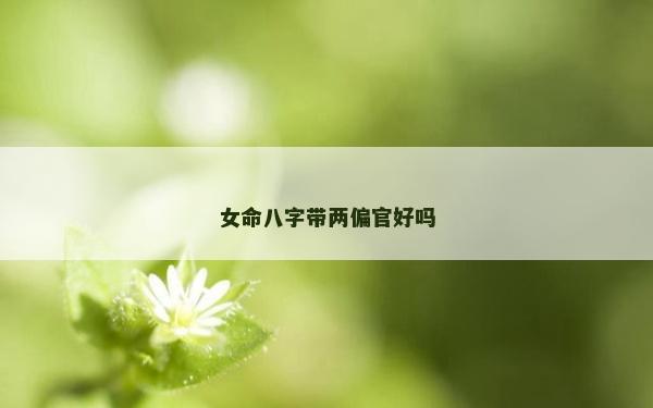 女命八字带两偏官好吗