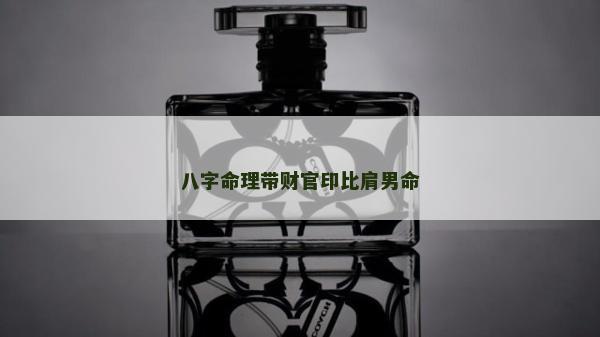八字命理带财官印比肩男命