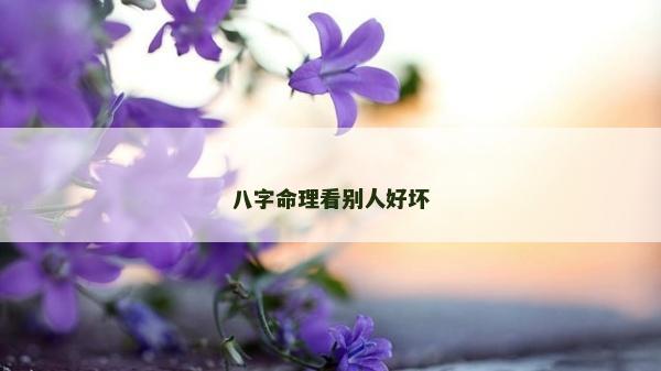 八字命理看别人好坏