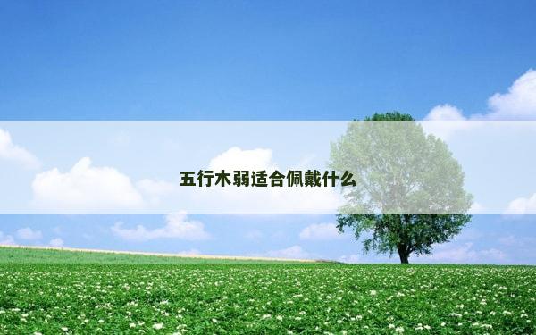 五行木弱适合佩戴什么