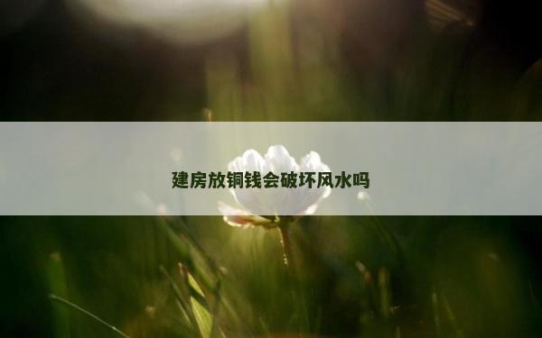 建房放铜钱会破坏风水吗