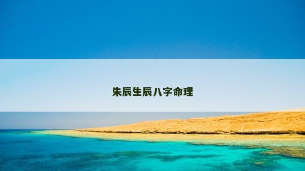 朱辰生辰八字命理