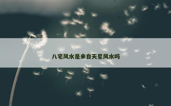 八宅风水是来自天星风水吗