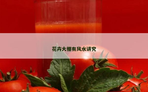花卉大棚有风水讲究