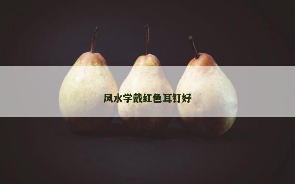 风水学戴红色耳钉好