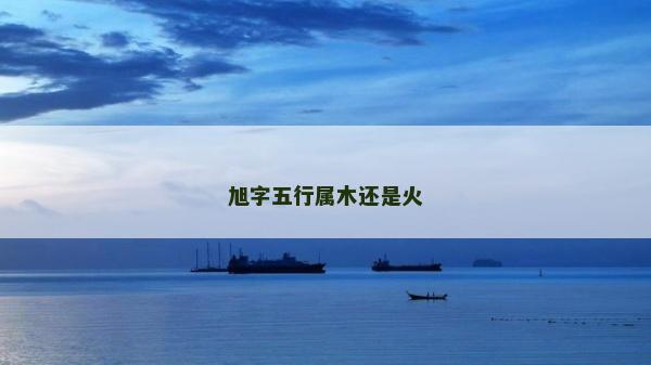 旭字五行属木还是火