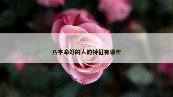 八字命好的人的特征有哪些