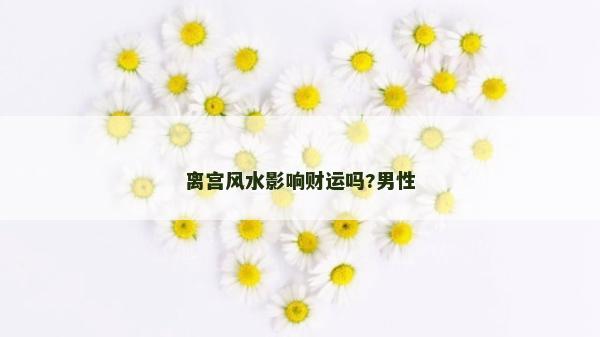 离宫风水影响财运吗?男性