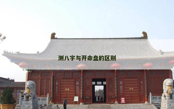 测八字与开命盘的区别