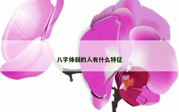 八字体弱的人有什么特征