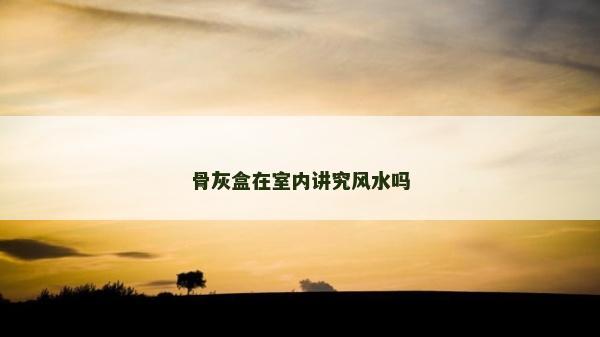 骨灰盒在室内讲究风水吗