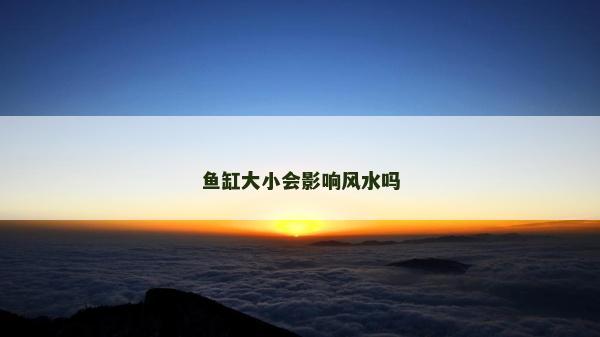 鱼缸大小会影响风水吗