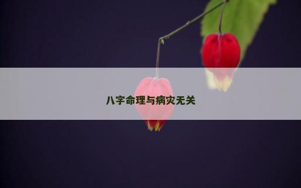 八字命理与病灾无关