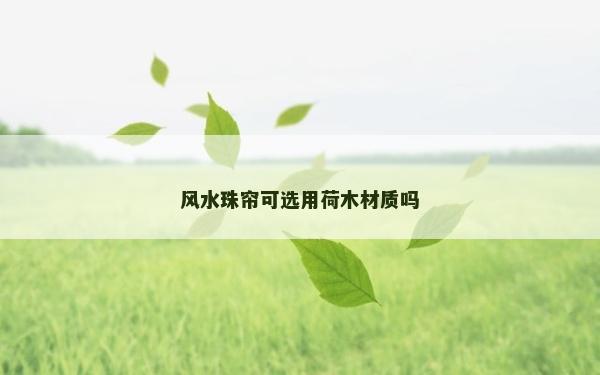 风水珠帘可选用荷木材质吗