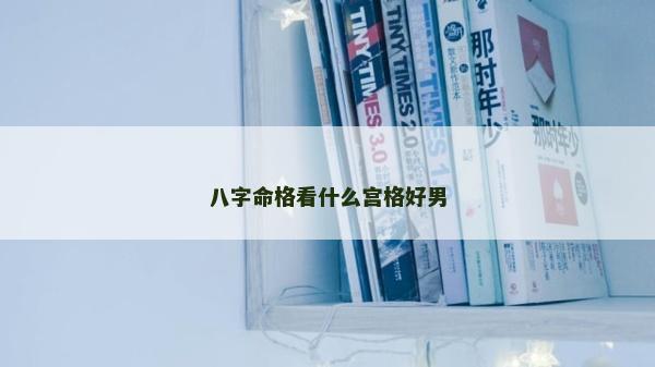 八字命格看什么宫格好男