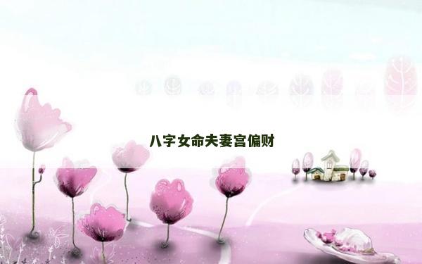 八字女命夫妻宫偏财