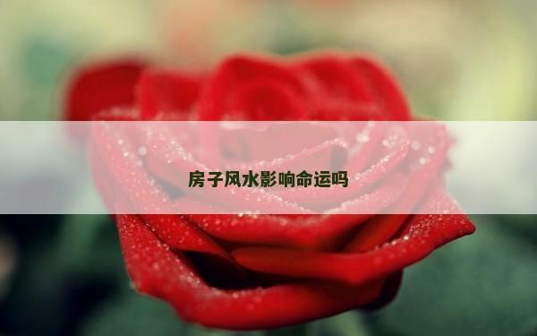 房子风水影响命运吗