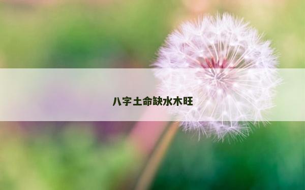 八字土命缺水木旺