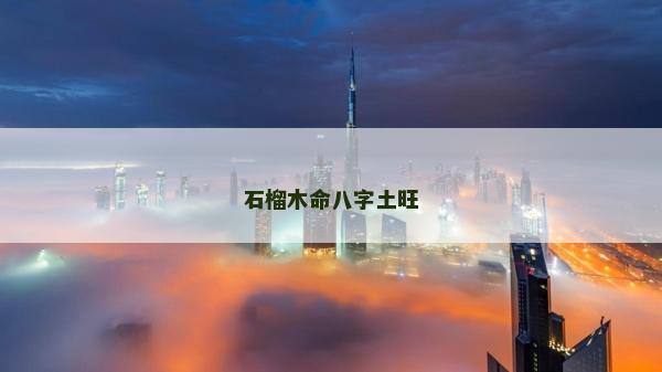 石榴木命八字土旺