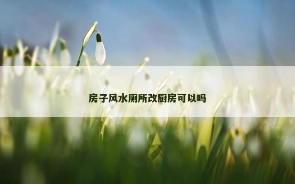 房子风水厕所改厨房可以吗