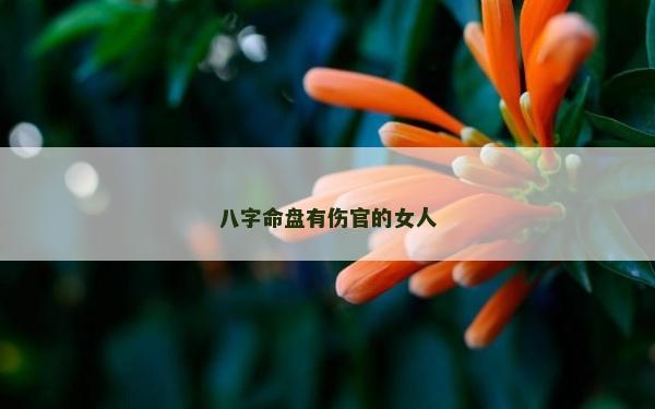 八字命盘有伤官的女人