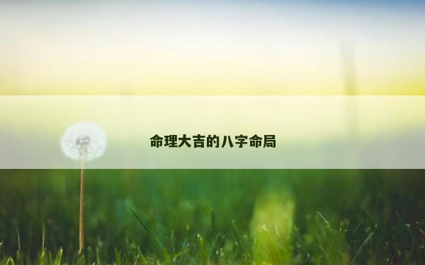 命理大吉的八字命局