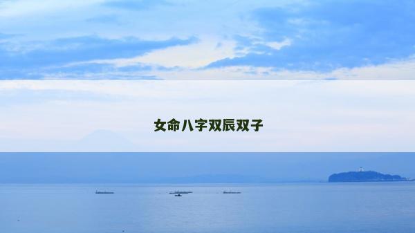 女命八字双辰双子