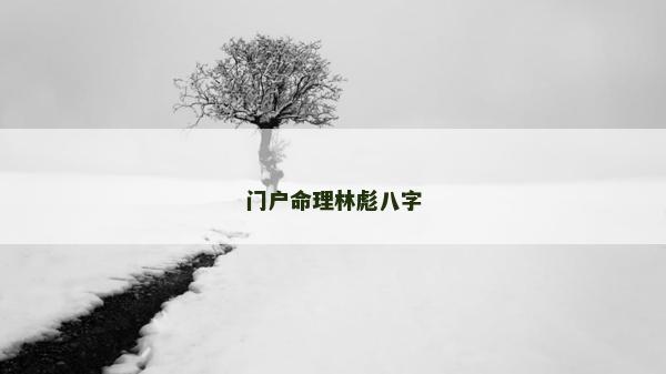 门户命理林彪八字