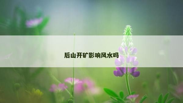后山开矿影响风水吗
