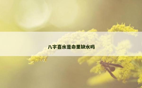八字喜水是命里缺水吗