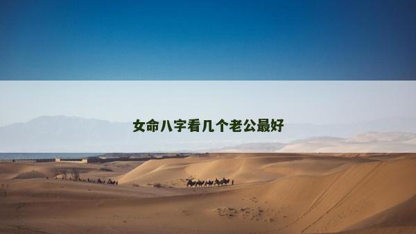 女命八字看几个老公最好