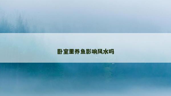卧室里养鱼影响风水吗