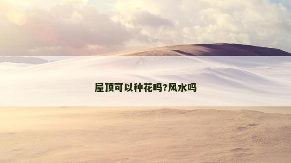 屋顶可以种花吗?风水吗