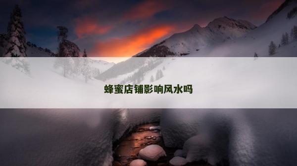 蜂蜜店铺影响风水吗