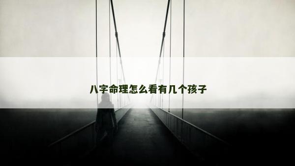 八字命理怎么看有几个孩子