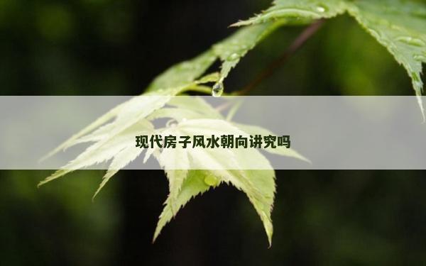 现代房子风水朝向讲究吗