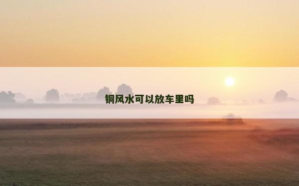 铜风水可以放车里吗