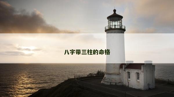 八字带三柱的命格