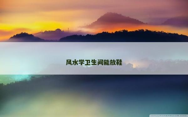 风水学卫生间能放鞋