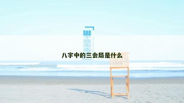 八字中的三会局是什么