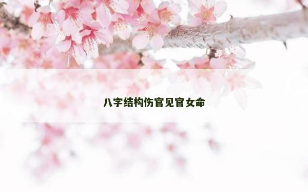 八字结构伤官见官女命