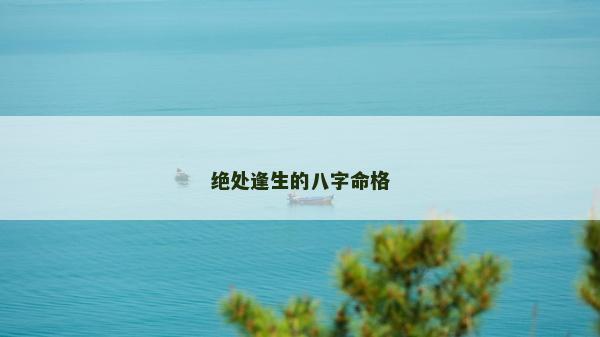 绝处逢生的八字命格