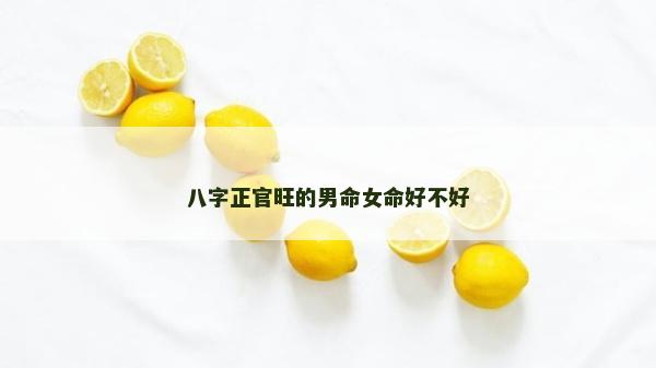 八字正官旺的男命女命好不好