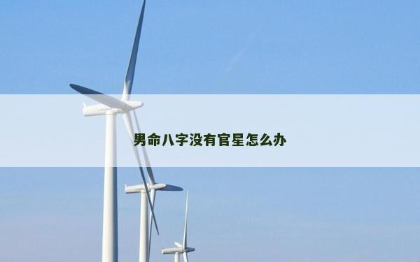 男命八字没有官星怎么办