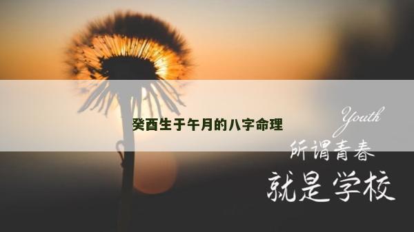 癸酉生于午月的八字命理