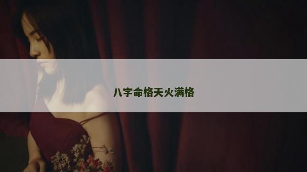 八字命格天火满格