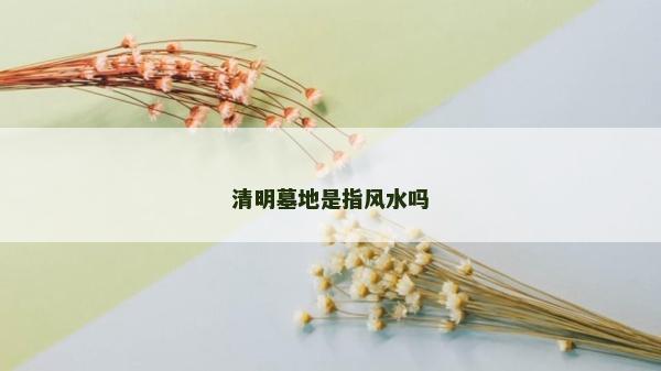 清明墓地是指风水吗