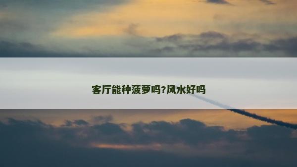 客厅能种菠萝吗?风水好吗