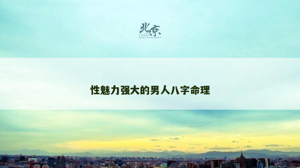 性魅力强大的男人八字命理