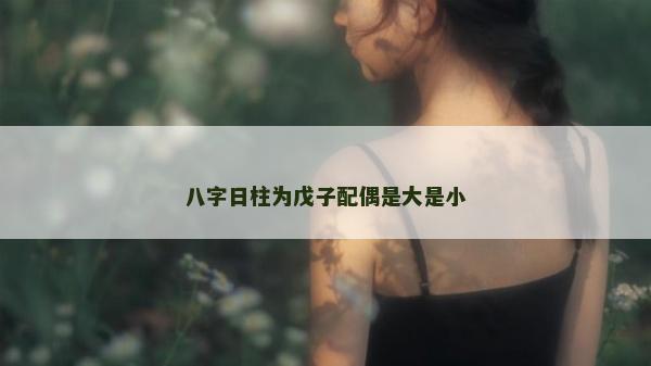 八字日柱为戊子配偶是大是小
